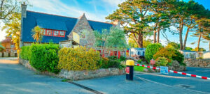 Th reception and entrance to le ranolien campsite in perros guirec brittany