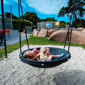 The swing outside of baby club at le ranolien campsite