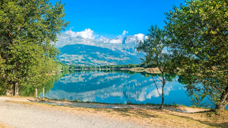 Lake Passy and the Alps