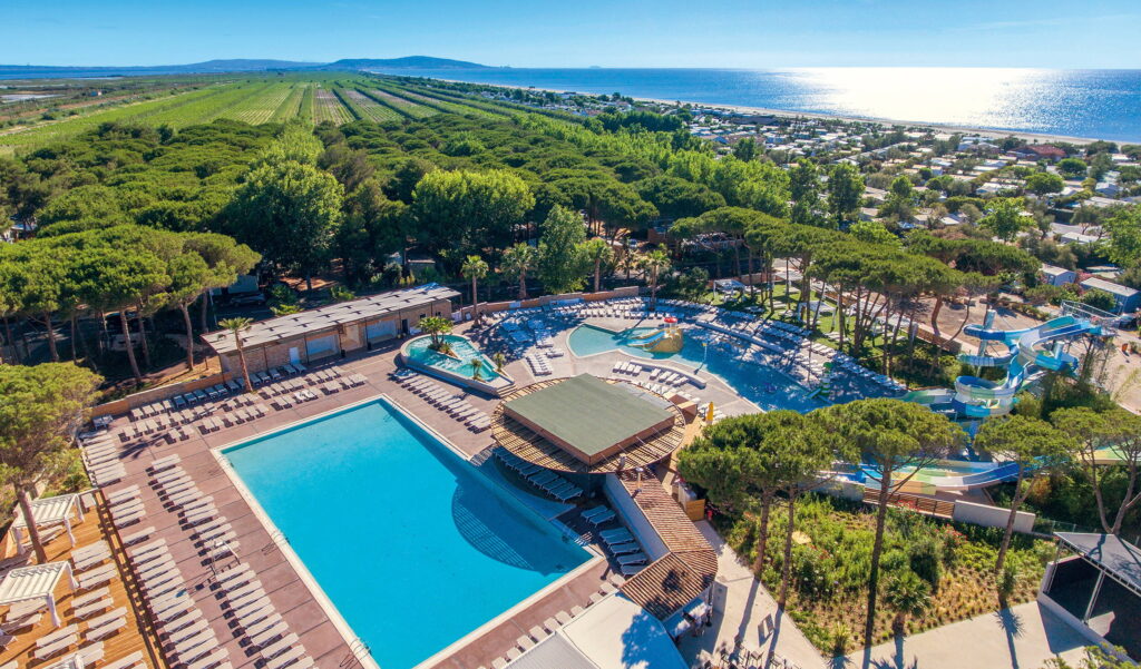 Le Castellas - Pool Complex Aerial featured in the Eurocamp advert 2026