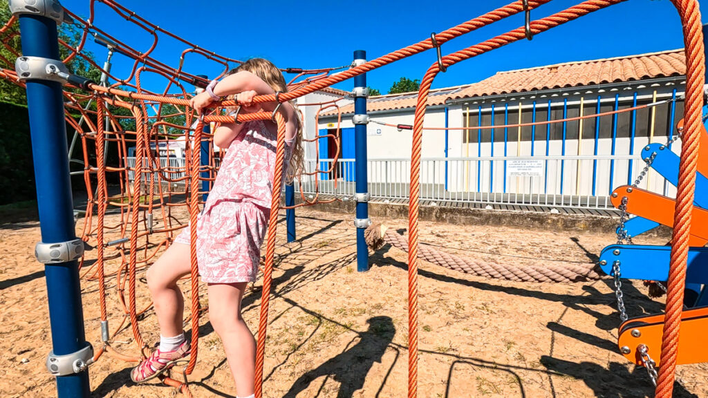 Parkour play area at Camping Bel