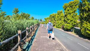 Walk to the shupermarket from Camping Bel