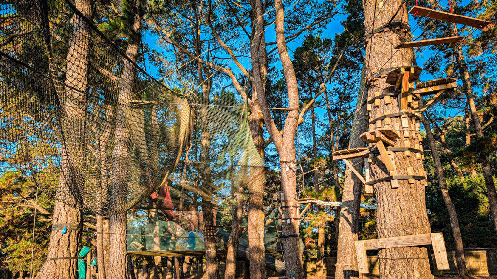 tree top climbing nets at la grande metairie camping homair