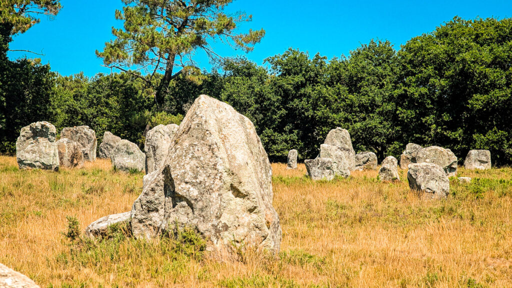Kermario Standing Stones outside Eurocamp At Camping Homair La Grande Metairie in carnac