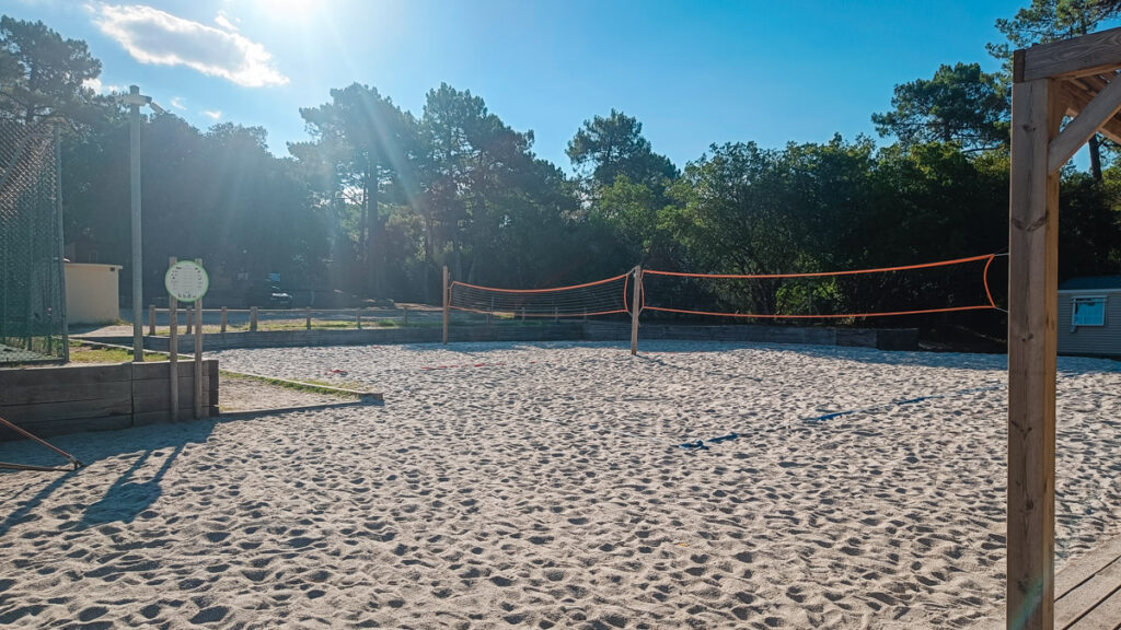 beach volleyball court at camping cote d'argent