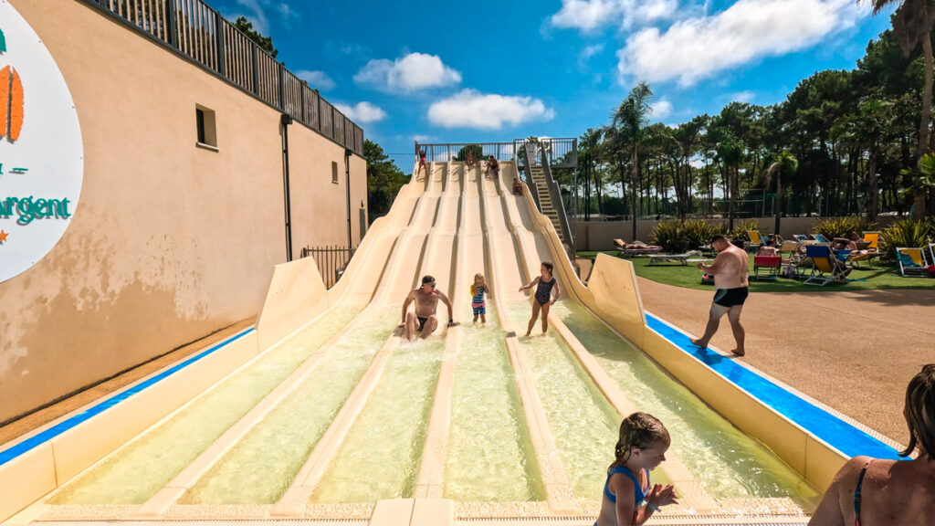The racer waterslides at camping cote d'argent