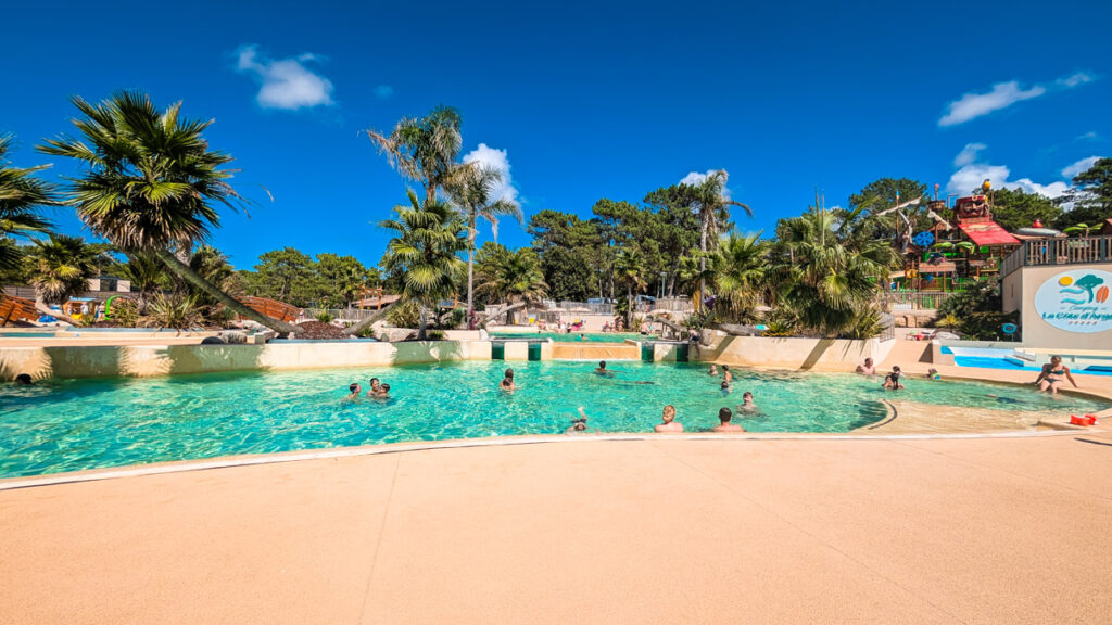 The lagoon pools at camping cote d'argent