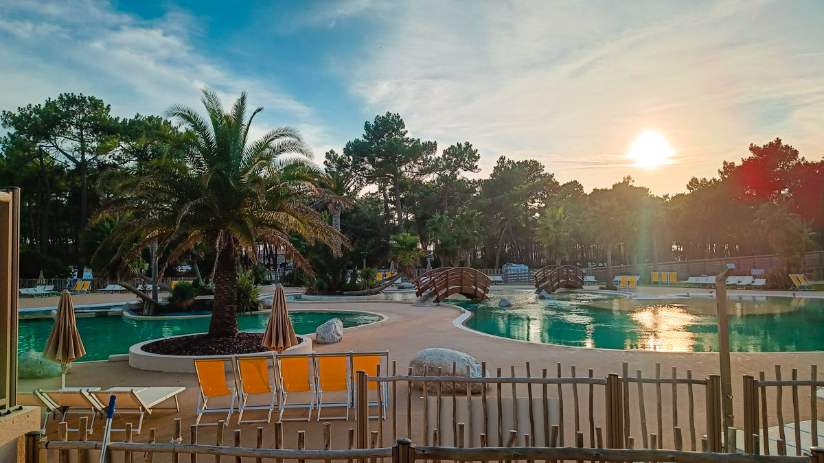 The lazy river at camping cote d'argent