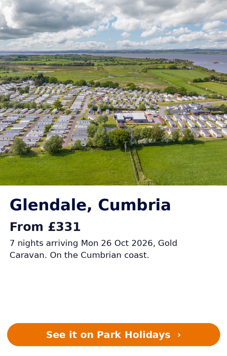 Aerial view of Park Holidays Glendale in Cumbria
