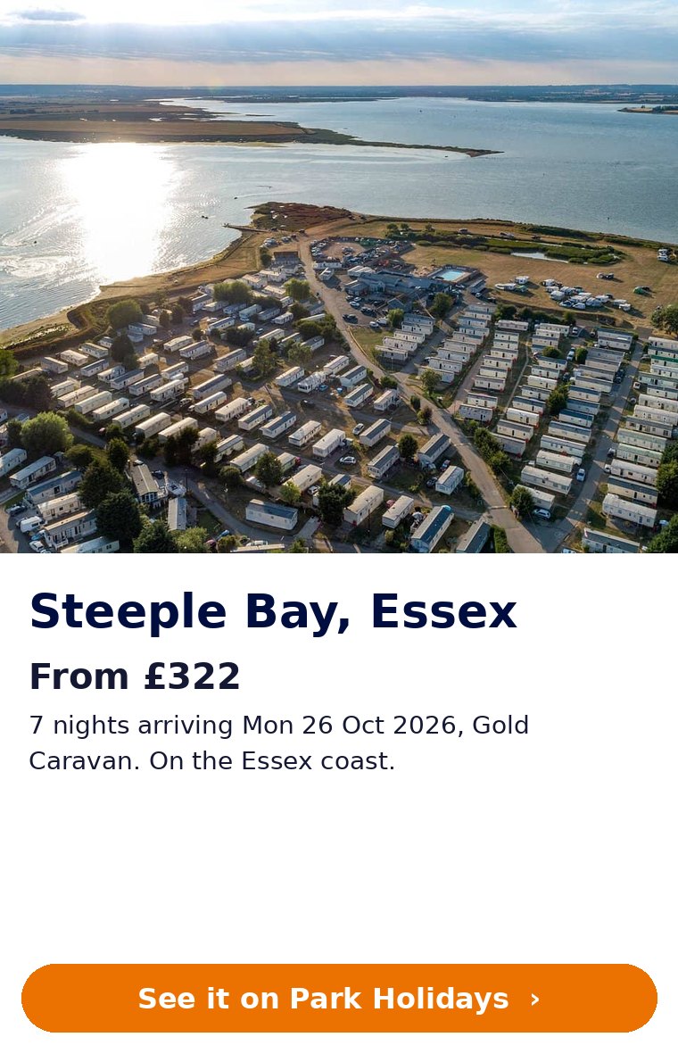 Park Holidays Steeple Bay in Essex