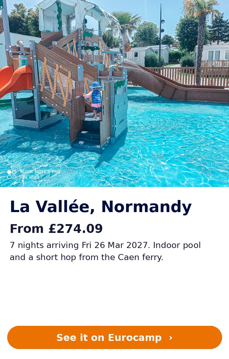 La Vallée, Normandy: 7 nights from £274.09 arriving Fri 26 Mar 2027 (Eurocamp Easter offer)